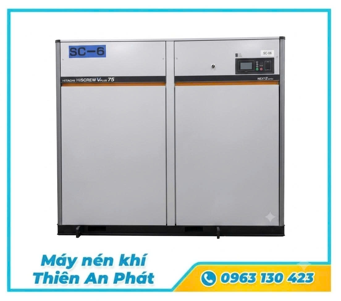 Máy Nén Khí Nhật Bãi Hitachi Hiscrew VPlus 75 Next II Series