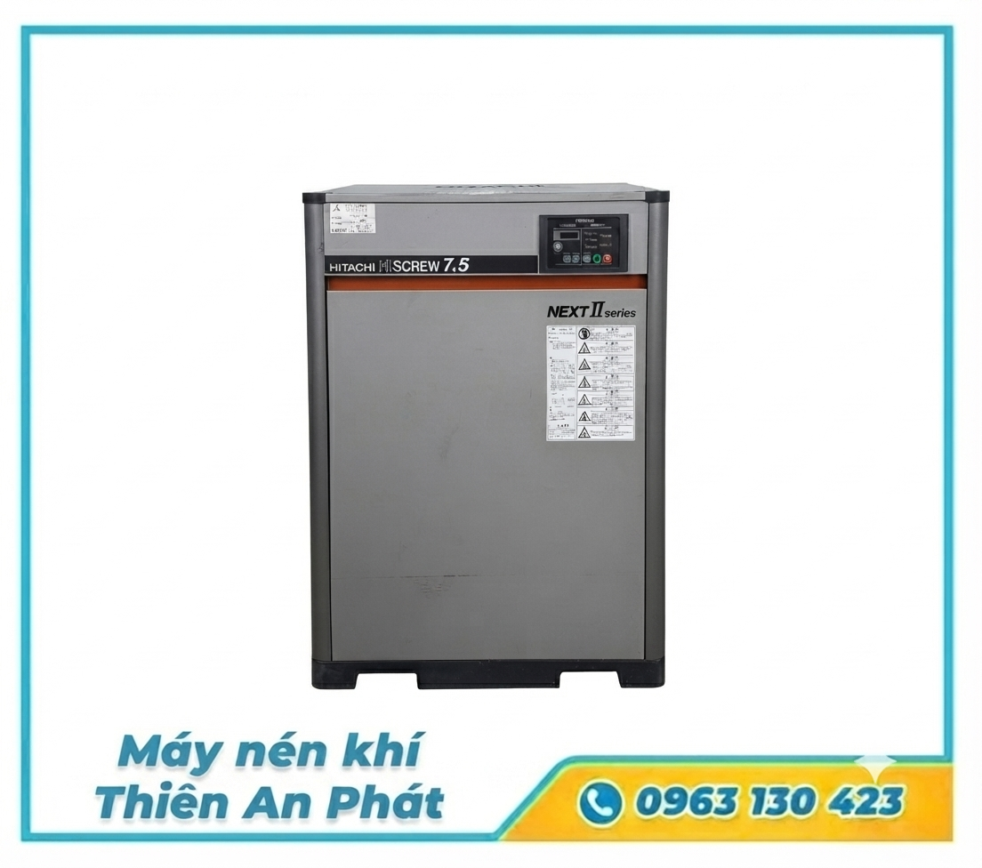 Máy nén khí Nhật bãi Hitachi Hiscrew 7.5 Next II series